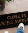 Present Time  Door Mat Come In Were Awesome Natural (PT3784BR)