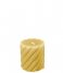 Present Time  Pillar candle Swirl small Vanilla Yellow (PT3795YE)