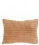 Present Time Kaste pude Cushion Big Ribbed velvet Caramel Brown (PT3802BR)