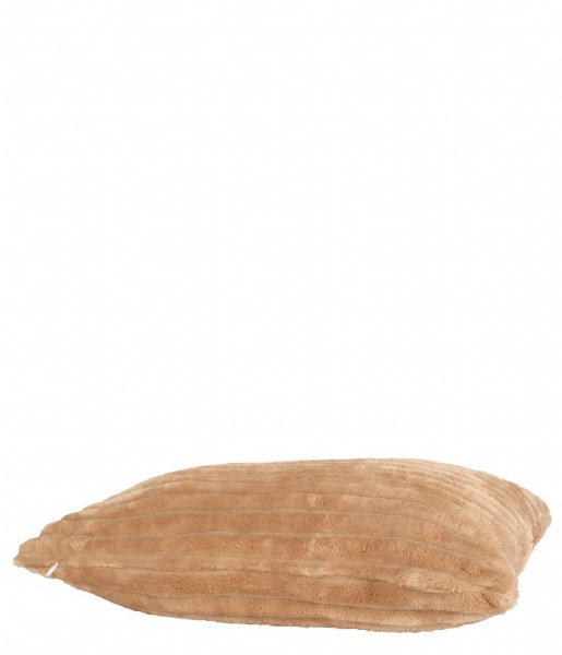 Present Time Kaste pude Cushion Big Ribbed velvet Caramel Brown (PT3802BR)