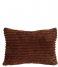 Present Time Kaste pude Cushion Big Ribbed velvet Cholocate Brown (PT3802DB)
