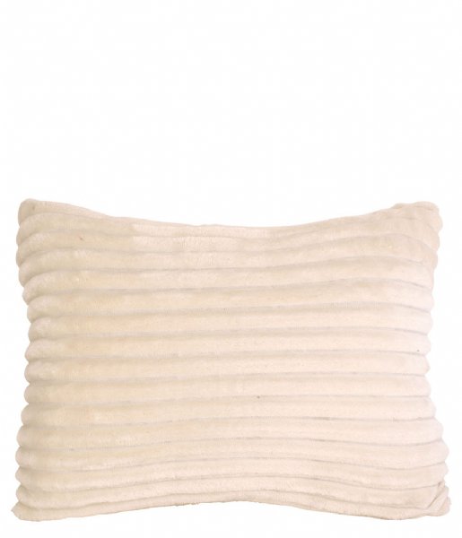 Present Time Kaste pude Cushion Big Ribbed velvet Off White (PT3802WH)