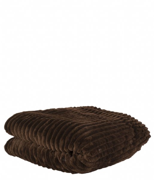 Present Time  Blanket Big Ribbed velvet Cholocate Brown (PT3805DB)