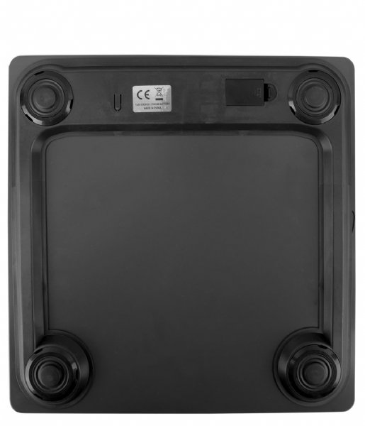 Present Time  Bathroom Scale Libra Glass Black (PT3923BK)