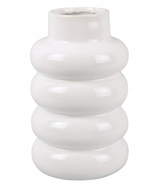 Present Time  Vase Bobbly Glazed Ceramic Large White (PT3946WH)