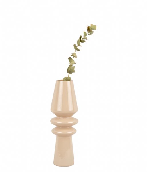 Present Time  Vase Sparkle Cone Glass Sand Brown (PT3932SB)