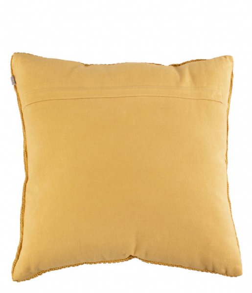 Present Time Kaste pude Cushion Knitted Lines Mustard Yellow (PT3718YE)