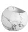 Present Time  Wall plant pot Globe marble print White (PT3736WH)