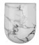 Present TimeWall plant pot Oval marble print White (PT3737WH)