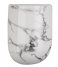 Present Time  Wall plant pot Oval marble print White (PT3737WH)