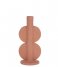 Present Time Lysestage Candle holder Double Bubble polyresin Terracotta Orange (PT3747OR)