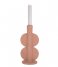 Present Time Lysestage Candle holder Double Bubble polyresin Terracotta Orange (PT3747OR)