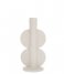Present Time Lysestage Candle holder Double Bubble polyresin Ivory (PT3747WH)