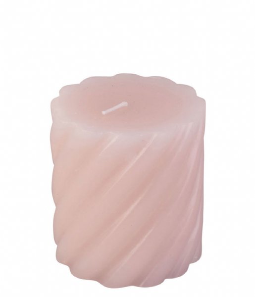 Present Time  Pillar candle Swirl small Soft Pink (PT3795LP)