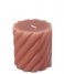 Present Time  Pillar candle Swirl small Faded Pink (PT3795PI)