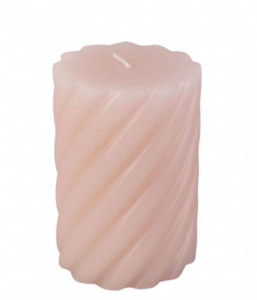 Present Time  Pillar candle Swirl medium Soft Pink (PT3796LP)