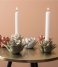 Present Time Lysestage Candle holder Flower porcelain Grayed Jade (PT3507GR)