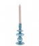 Present Time Lysestage Candle holder Glass Art rings medium Dark Blue (PT3635DB)