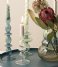 Present Time Lysestage Candle holder Glass Art rings medium Clear (PT3635CL)