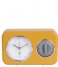 Present Time  Clock With Kitchen Timer Nostalgia Ochre Yellow (PT3375YE)