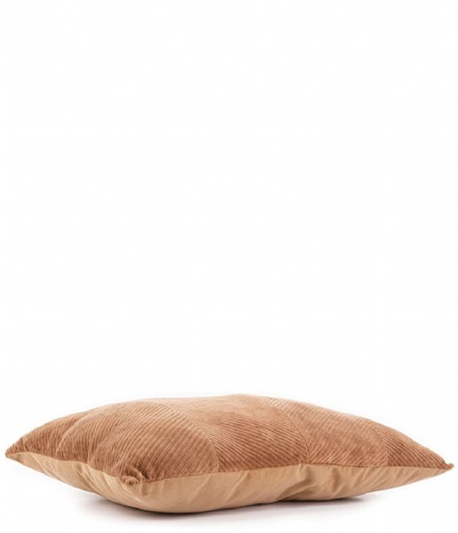Present Time Kaste pude Cushion Ribbed Velvet Sand Brown (PT3668)