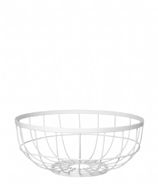 Present Time  Fruit basket Open Grid metal white (PT3018WH)