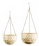 Present Time  Hanging basket set Staunch iron Gold (PT3461GD)