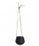 Hanging pot Skittle ceramic small Leather cord