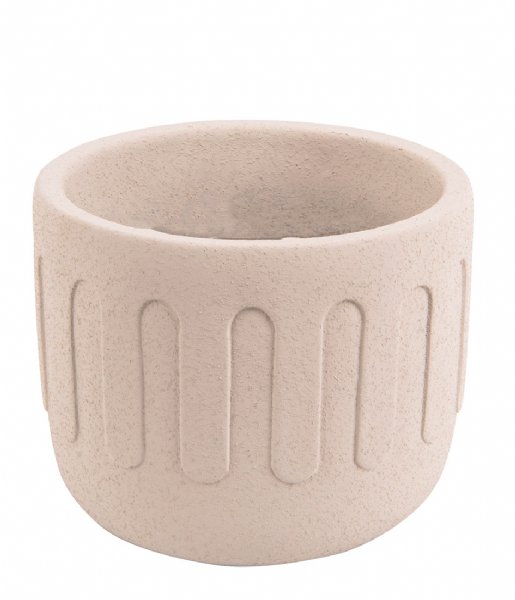 Present Time  Plant pot Drips cement small Ivory (PT3605WH)
