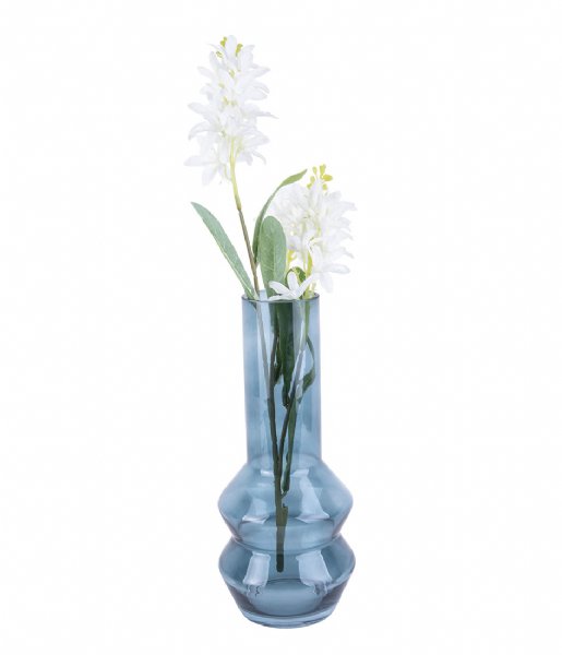 Present Time  Vase Blush Glass Large Dark Blue (PT3624BL)