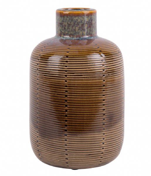 Present Time  Vase Bottle ceramic medium Brown (PT3594BR)
