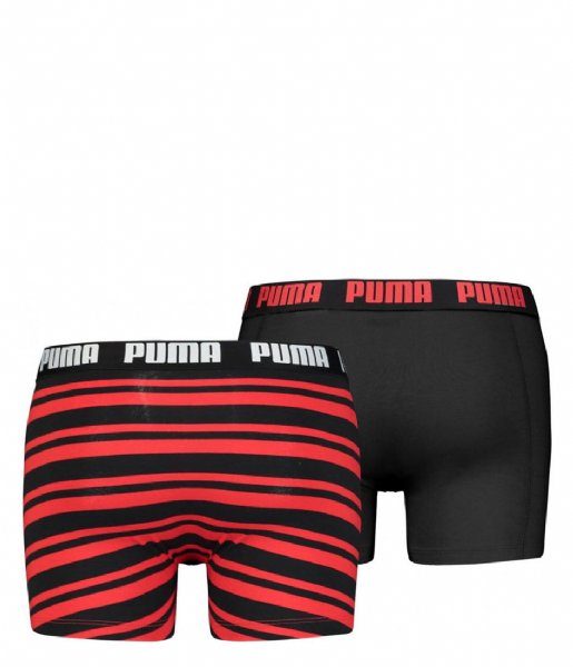 Puma  Heritage Stripe Boxer 2P 2-Pack Red / Black (786)