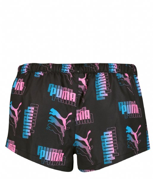 Puma  Swim Block Logo Shorts 1P Red / Blue / Black (002)