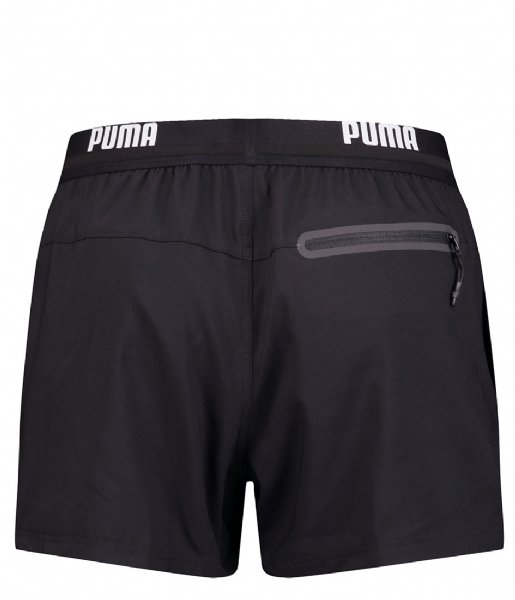 Puma  Logo Short Length Swim Shorts Black (200)