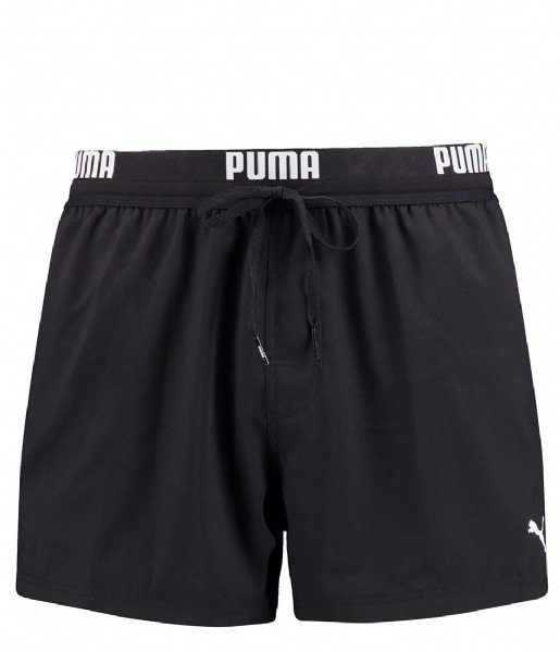 Puma  Logo Short Length Swim Shorts Black (200)