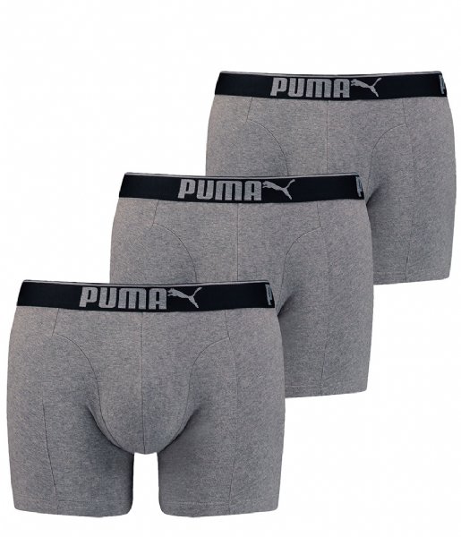 Puma  Premium Sueded Cotton Boxer 3-Pack Grey Melange (003)