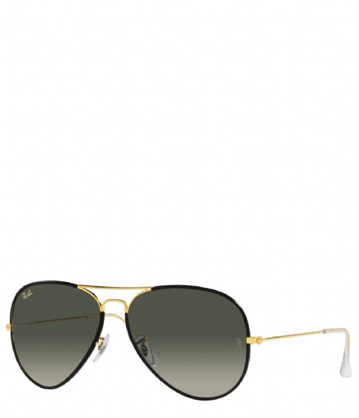 Ray Ban  Icons Aviator Full Color Black On Legend Gold (919671)