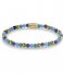 Rebel and Rose  Winter Blues - 4mm - yellow gold plated Turquoise Blauw Geelgoud