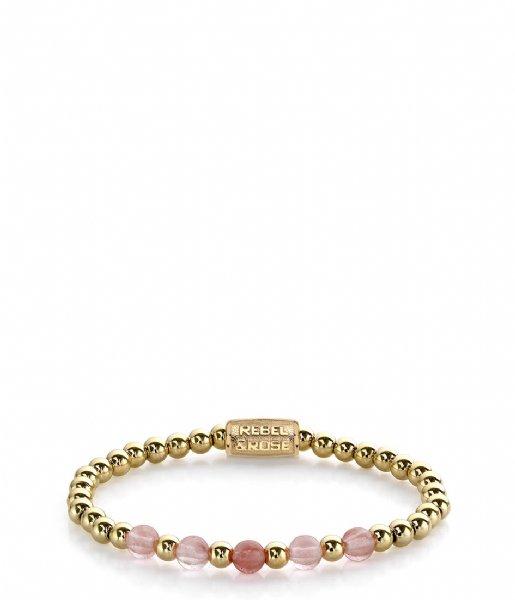 Rebel and Rose  Yellow Gold meets Cherry Rose - 6mm Roze/geelgoud