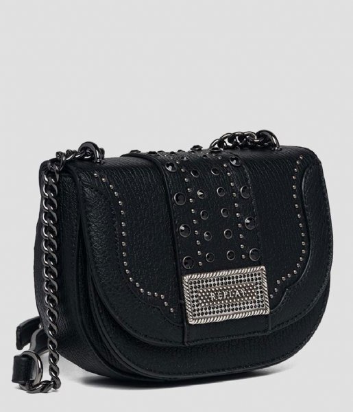 Replay  Crossbody With Studs And Chain black