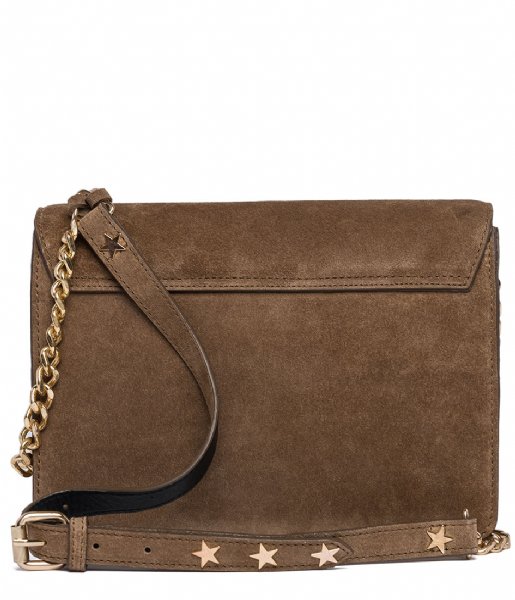 Replay  Leather Shoulder Bag amber brown