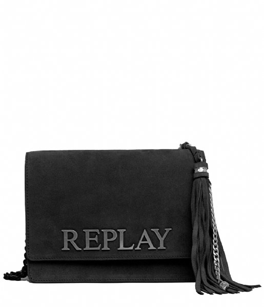 Replay  Leather Shoulder Bag black