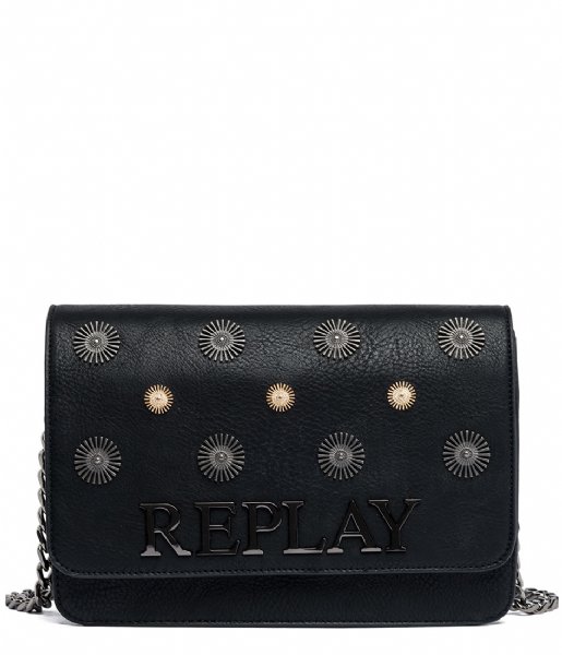 Replay  Shoulderbag With Appliques black