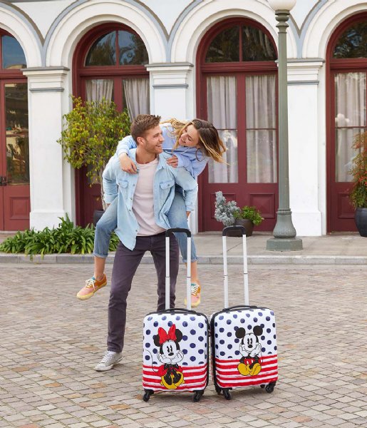 American Tourister Håndbagage kufferter Disney Legends Spinner 55/20 Alfatwist 2.0 Minnie Blue Dots (9071)