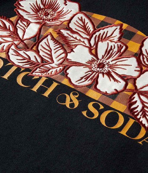 Scotch and Soda  Kids Embroidered Artwork Sweatshirt Black (0008)
