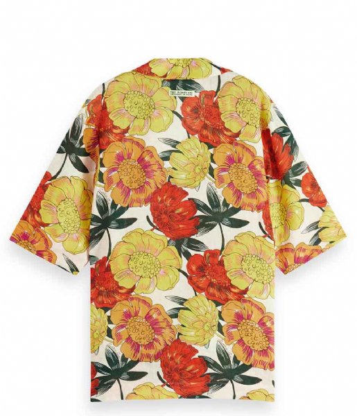 Scotch and Soda  Printed Linen Hawaiian Shirt Combo J589