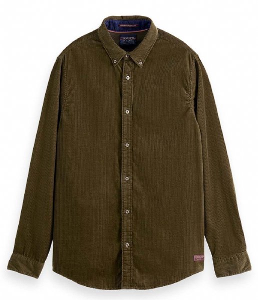 Scotch and Soda  Regular Fit-Cotton Corduroy Shirt Military (0360)