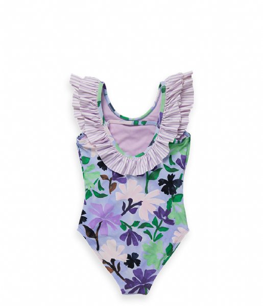 Scotch and Soda  All Over Printed Contrast Ruffle Bathing Suit Painters Flower (5530)