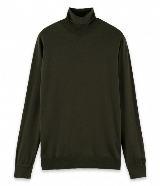 Scotch and Soda  Melange turtleneck pullover contains Ecovero Olive (0456)