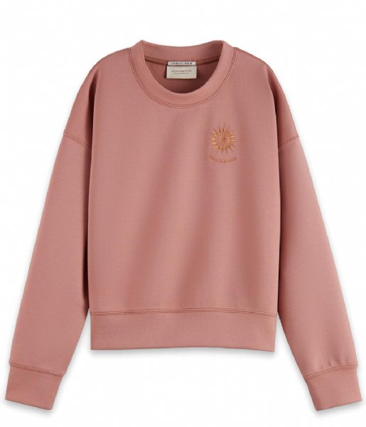 Scotch and Soda  Crewneck sweat with tonal embroidery Blossem (75)